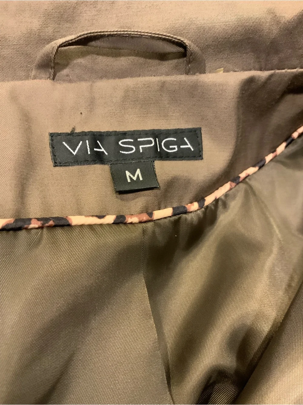 Via Spiga Taupe Trench Coat with Belted Waist
